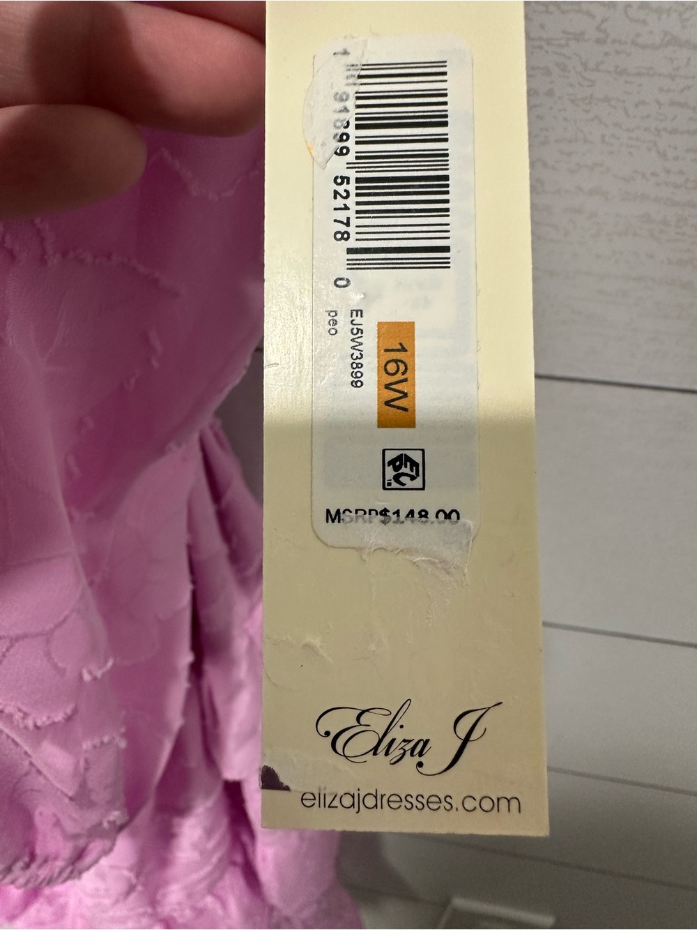 NWT Eliza J Pink Tiered Dress Size 16W - Picture 5 of 12